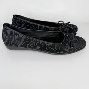 The Flexx Black Leather Ballet Loafer Shoes Women’s Size US 9